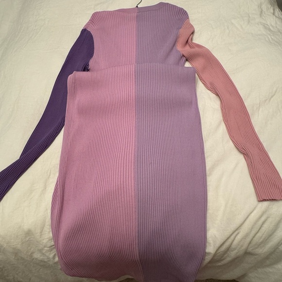 STAUD Shoko Colorblock Sweater Dress, Size Large - Picture 7 of 9